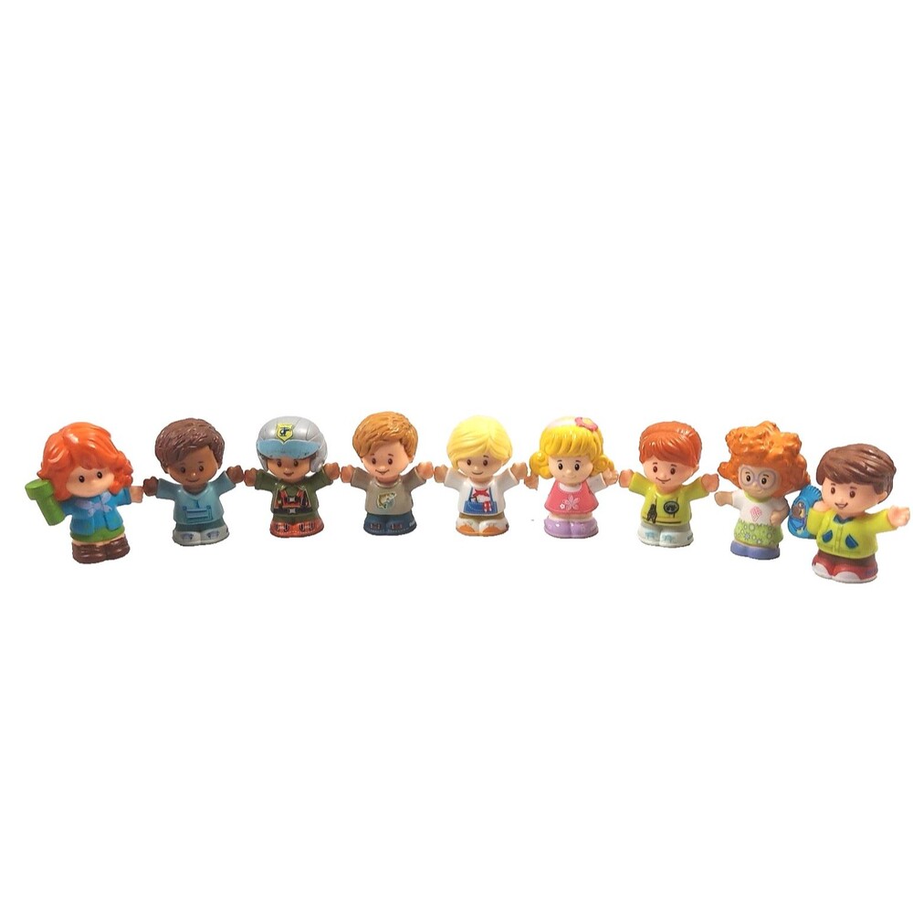Fisher Price Little People Modern Era PVC Figures Lot of 9 Kids Children Pilot